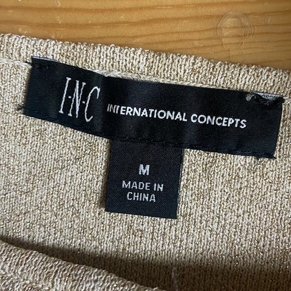 INC metallic leopard print crop sweater women’s M - Picture 9 of 13